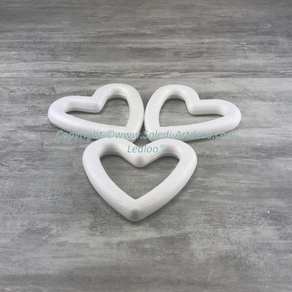 Blanc Styropor Lot de 10 cœurs en polystyrène de 5 cm pour bricoler et décorer 
