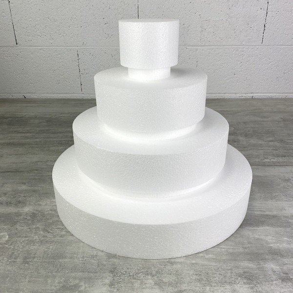 Petite Pièce montée Wedding Cake, Hauteur 34 cm, Base Ø 40cm à 10cm, 4 étages en Polystyrène - Photo n°4