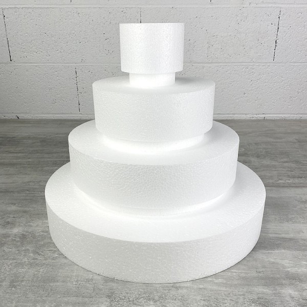 Petite Pièce montée Wedding Cake, Hauteur 34 cm, Base Ø 40cm à 10cm, 4 étages en Polystyrène - Photo n°1