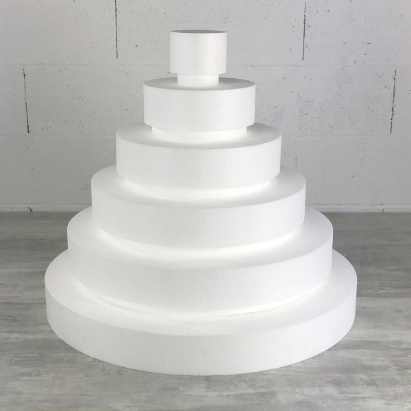Pièce montée Wedding Cake, Hauteur 52 cm, Base Ø 60cm à 10cm, 6 étages en Polystyrène - Photo n°1