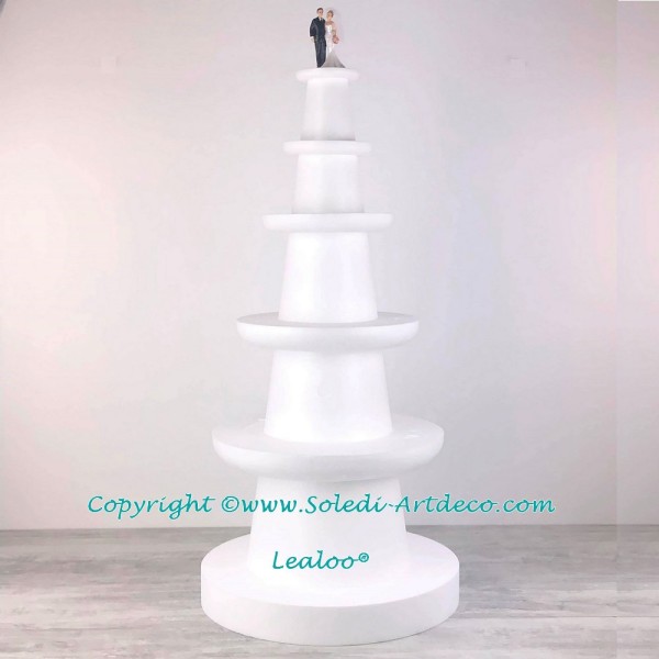 Présentoir Polystyrène, à 5 étages en Styro Base Ø 50cm, 100 cm de haut pour Wedding cake et festivi - Photo n°4