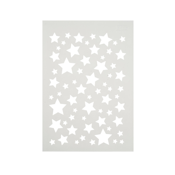 Pochoir étoiles, en plastique, Planche A4 - Photo n°2