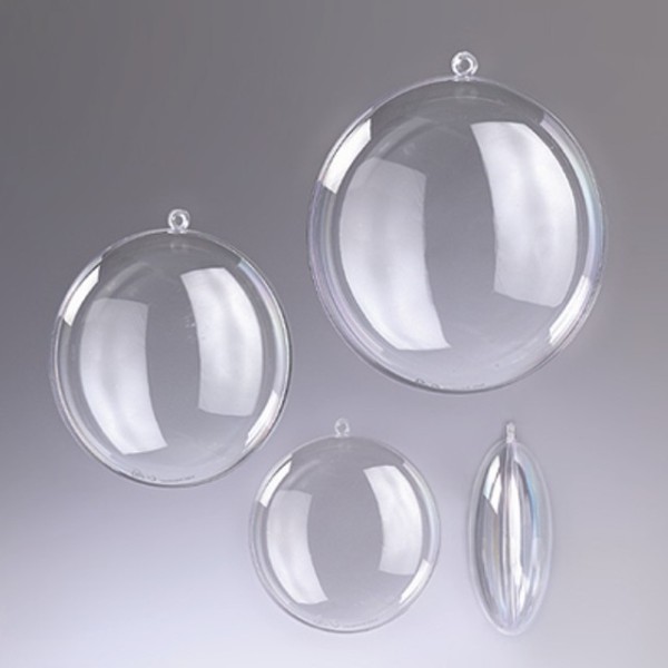Lot 5 grands Médaillons Ø 11 cm, plastique cristal transparent séparable, Contenant sécable alimenta - Photo n°2