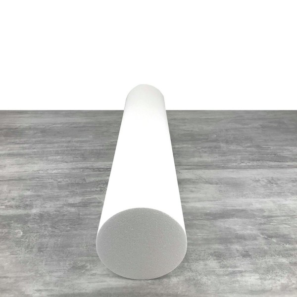 Cylindre diam. 15 cm x Longueur 80 cm, en polystyrène, grande Colonne en Styropor blanc pour présent - Photo n°1