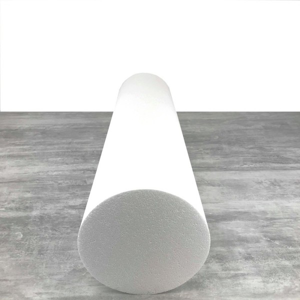 Gros Cylindre diam. 20 cm x Longueur 80 cm, en polystyrène, grande Colonne en Styropor blanc pour pr - Photo n°1