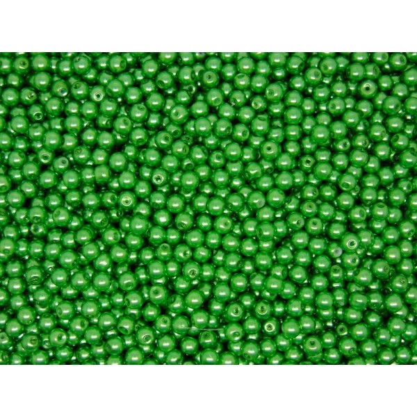 20 Perles imitation en Verre 8mm Couleur Vert creation Bijoux, Bracelet - Photo n°2