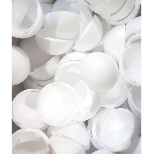Gros lot 20 boules Ø 15 cm séparables en polystyrène, Styropor blanc densité professionnelle - Photo n°1