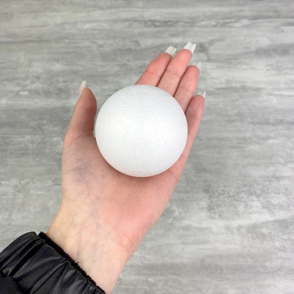 Gros Lot 100 boules diam. 6 cm polystyrène, Sphères 60mm Styro blanc densité pro - Photo n°3