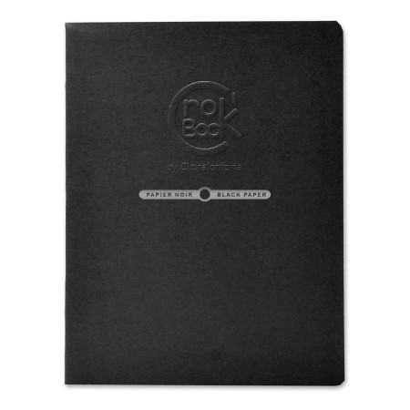 Carnet de croquis Crok'Book Papier noir - 120 g/m2 - 17 x 22 cm - 20 pages