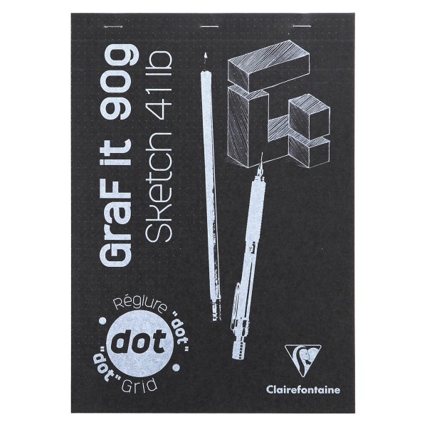 Bloc à dessin et croquis Graf'It Dot A4 - 90 gr - 160 feuilles - Photo n°1