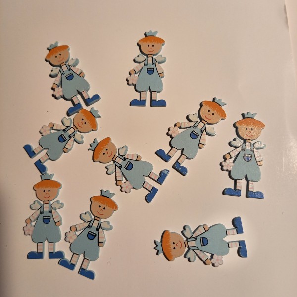 Sticker en bois les garçons bleues - Photo n°1