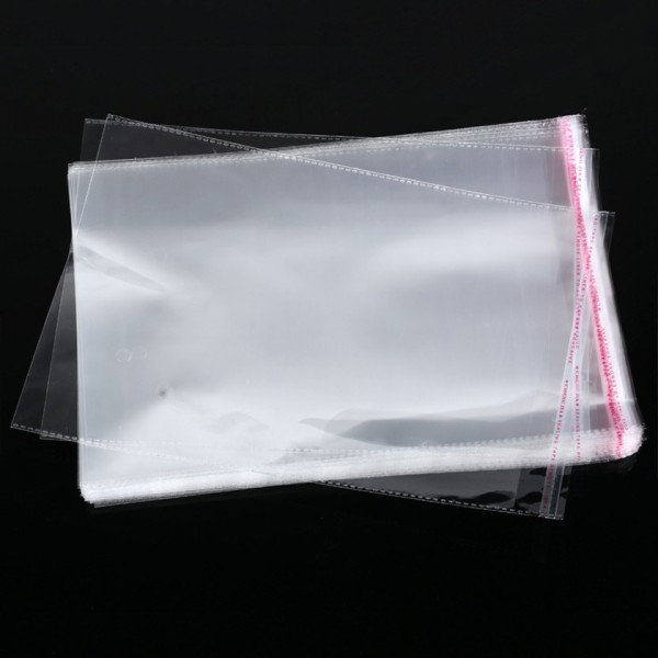 PAX 1000 sachets adhesif autocollant transparents 10 par 7cm HR002 - Photo n°2