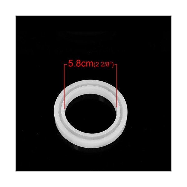 S110086532 PAX 1 MOULE EN SILICONE Bracelet Facetté 8.5cm epaisseur 17mm utilisation FIMO RESINE - Photo n°2