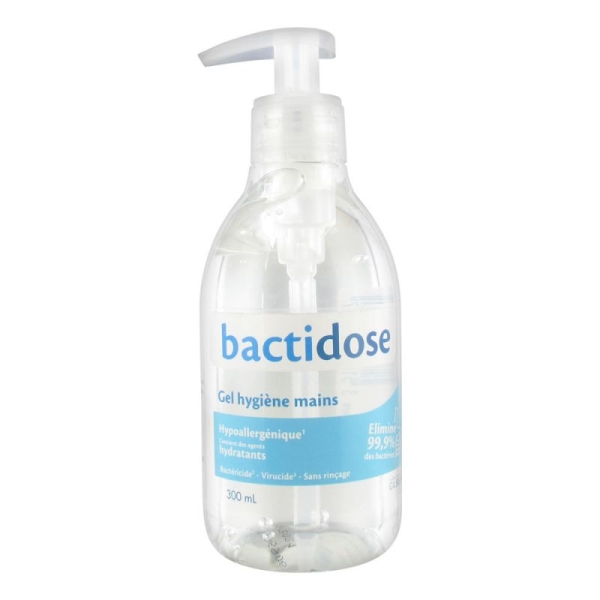 Bactidose Gel hydroalcoolique anti bactérien 300 ML non parfumé - Photo n°1