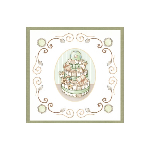 Stitch and do 150 - kit Carte 3D broderie - Naissance - Photo n°3