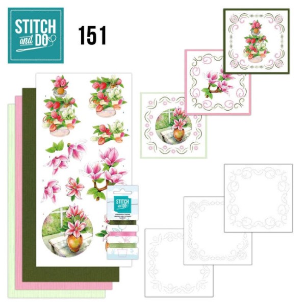 Stitch and do 151 - kit Carte 3D broderie - Bienvenue au Printemps - Photo n°1