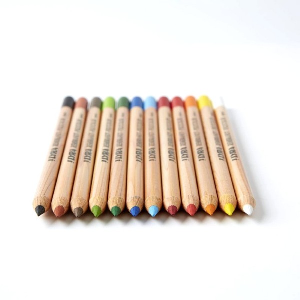Lot de 12 Crayons de couleurs assorties Lyra Polycolor pencils Rembrandt pour Artistes, boite en Mét - Photo n°2