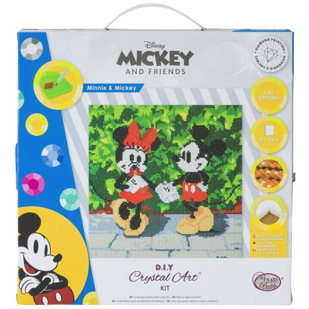 Kit Crystal Art Disney - Tableau Mickey - Minnie - 30 x 30 cm