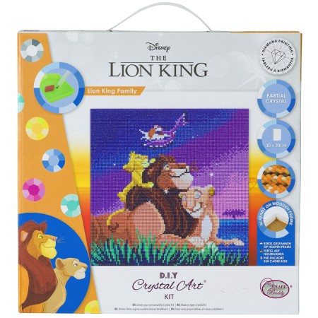 Kit Crystal Art Disney - Tableau Le Roi Lion - 30 x 30 cm