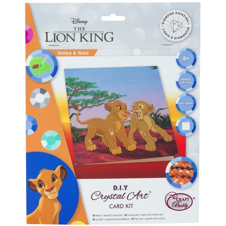 Kit Crystal Art Disney - Carte Le Roi Lion - 18 x 18 cm