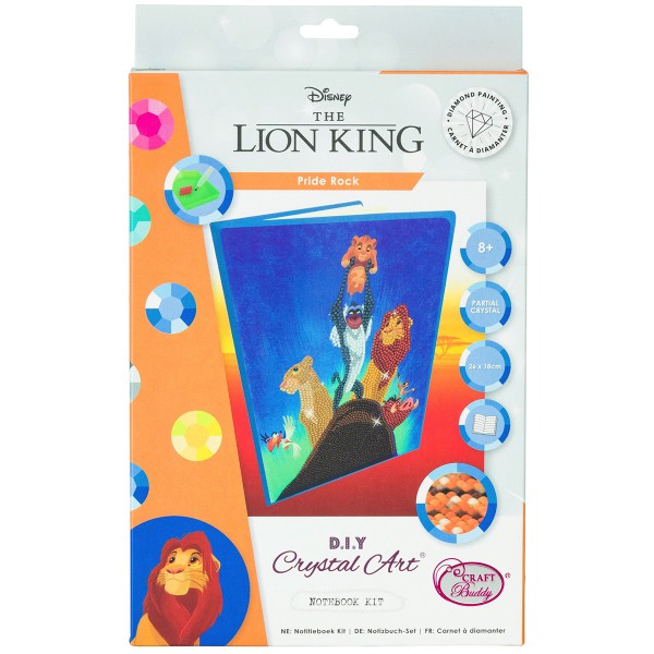 Kit Crystal Art Disney - Carnet Le Roi Lion - 26 x 18 cm - Photo n°1