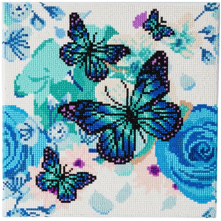 Kit Crystal Art - Tableau Papillons - 30 x 30 cm