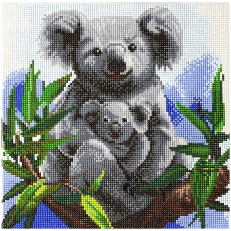 Kit Crystal Art - Tableau Koala - 30 x 30 cm