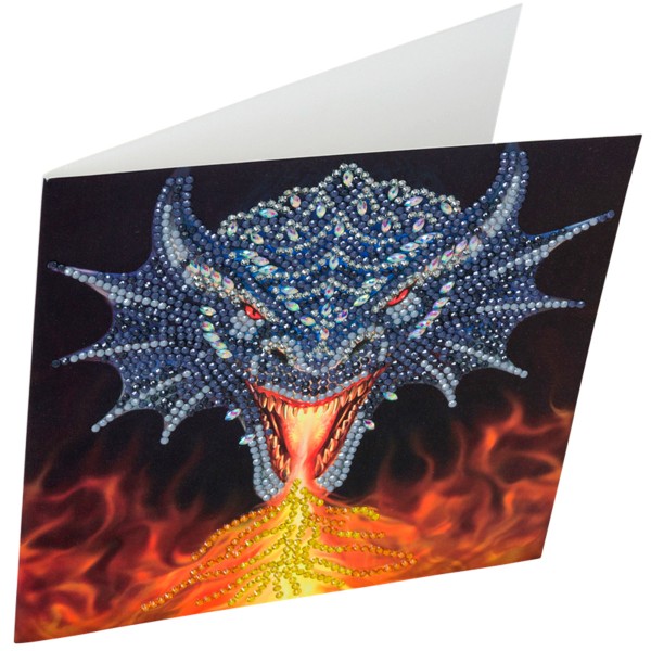 Kit Crystal Art - Carte Dragon - 18 x 18 cm - Photo n°4