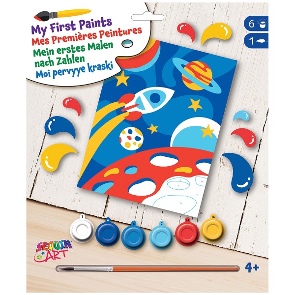 Kit Peinture par numéros enfant - Mission Galaxy - A partir de 4 ans - Photo n°1