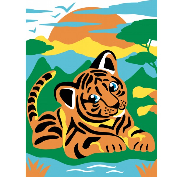 Kit Peinture par numéros enfant - Tifou le tigre - A partir de 4 ans - Photo n°2