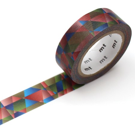 Masking Tape - Mosaïque multicolore foncé - 15 mm x 7 m