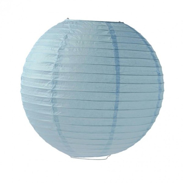 Lanterne Japonaise boule de 35 cm  Bleu ciel, Boule chinoise en papier - Photo n°1