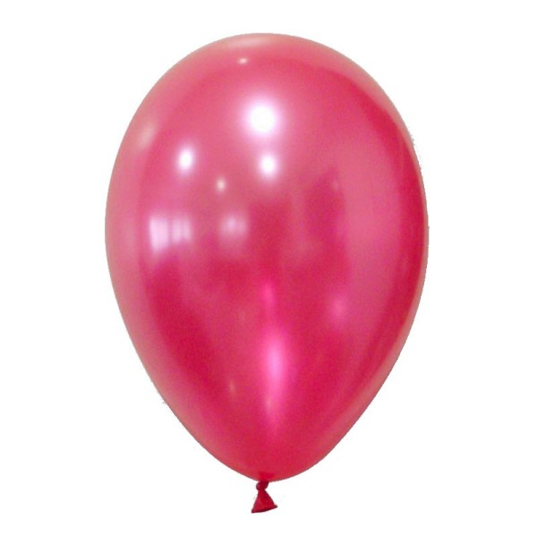 Lot de 24 Ballons de baudruche Rose fuchsia nacré, Diam. 30 cm, latex  naturel, baptême mariage anniv - Ballon baudruche - Creavea