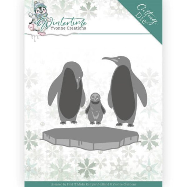 Dies - Yvonne Creations - Winter Time - Pingouins sur glace - YCD10218 - Photo n°1