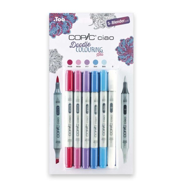 Kit de marqueurs Hobby ciao 5+1, Doodle Colouring - Photo n°1
