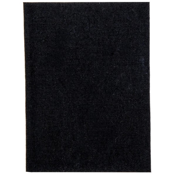 Tissu thermocollant, coton, très doux, noir, 250x85mm - Photo n°1