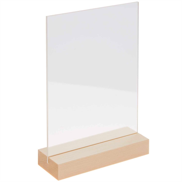 Support en bois et verre acrylique - 10 x 15 cm - 1 pce - Photo n°1