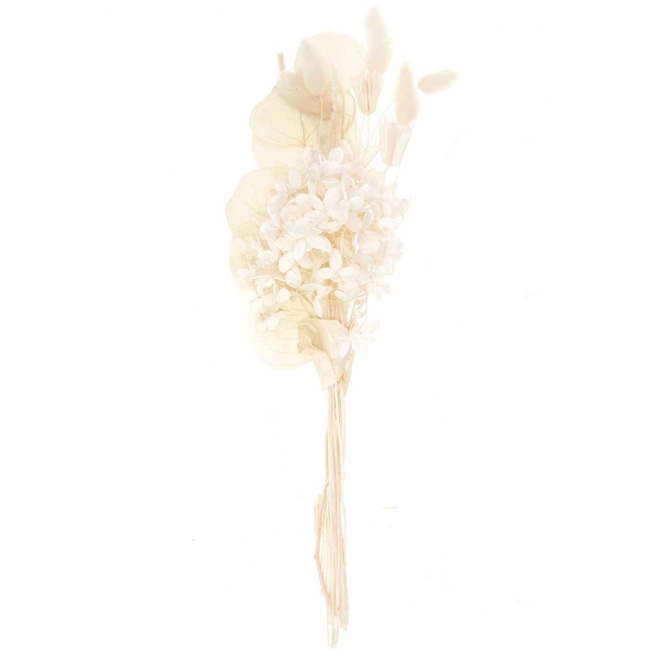 Bouquet de fleurs séchées - Nature Blanc - 30 cm - Photo n°3