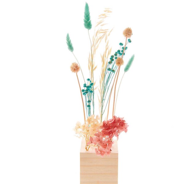 Support en bois pour fleurs séchées - Naturel - 8 x 8 x 8 cm - Photo n°5