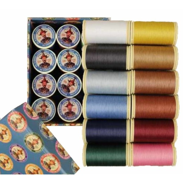12 Bobines Mélanger Vintage Tons Fil Au Chinois Sajou Gloving Fils Coton Français Patchwork Applique - Photo n°1