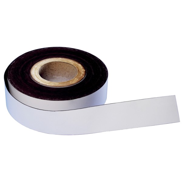 Bande magnétique, PVC, blanc, 15 mm x 30 m - Photo n°1