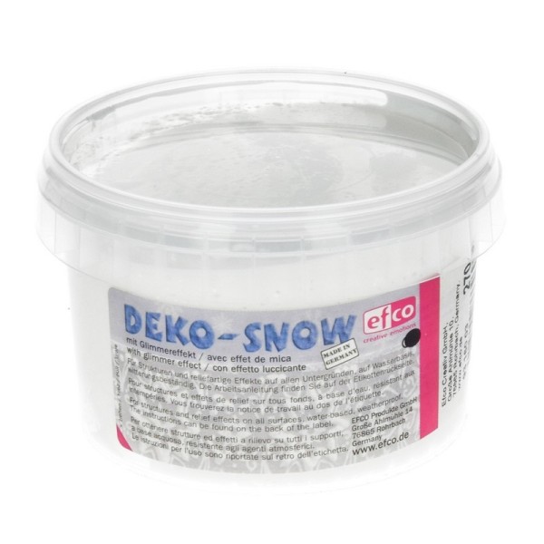 Pâte Structuré Couleur Blanc pailleté effet Neige, Pot 270g, Deko-Snow pr Déco Hiver et Noël - Photo n°1