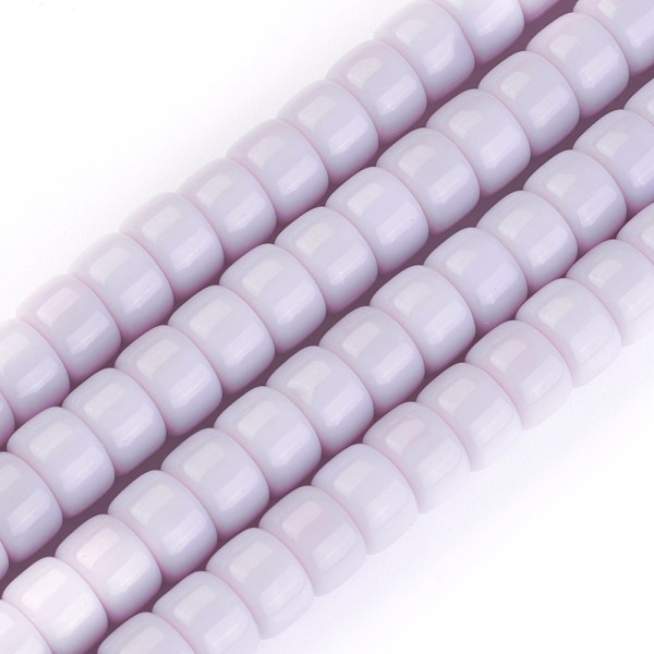 Perles en verre colonne 8 mm lavande x 20 - Photo n°3