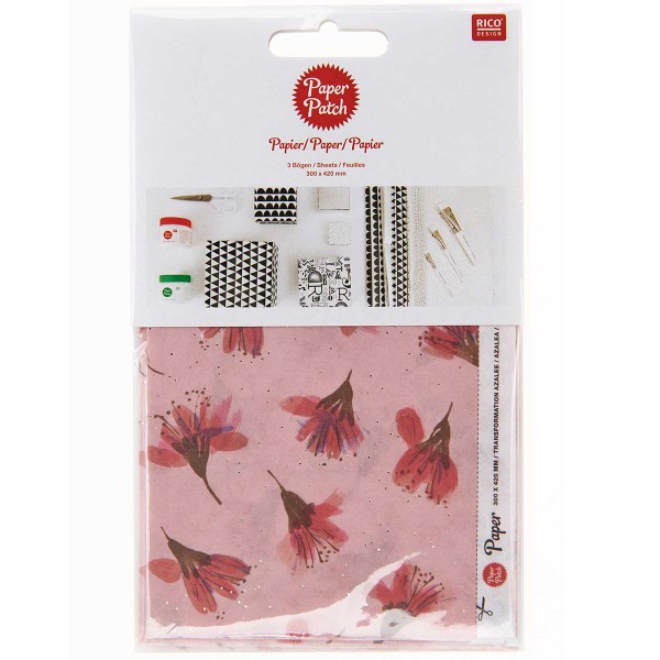 Paper Patch - Fleurs de cerisier - 30 x 42 cm - 3 feuilles - Photo n°1