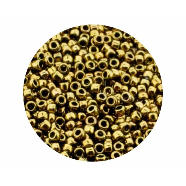 20g Bronze Antique Bronze 223 verre rond métallique TOHO perles de rocaille 15/0 Tr-15-223 1.6 mm 15 - Photo n°1