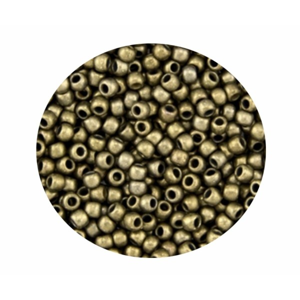20g Bronze Antique or 225 verre rond métallique TOHO perles de rocaille 15/0 Tr-15-225 1.6 mm 15/0 T - Photo n°1