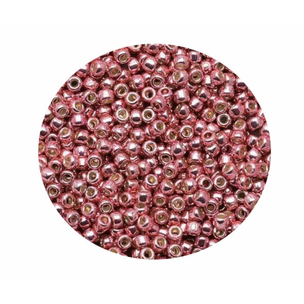 20g pergélisol galvanisé Rose Lilas Pf553 verre rond métallique TOHO perles de rocaille 15/0 Tr-15-p - Photo n°1