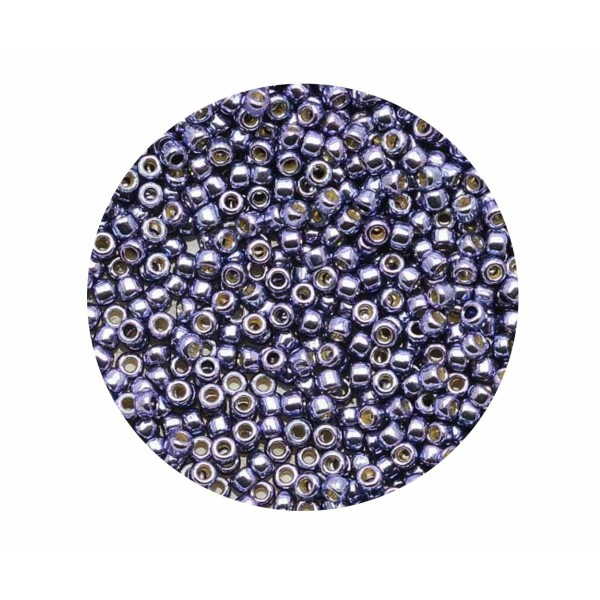 20g Permafinish métallique Polaris Pf567 Verre Rond Bleu Violet TOHO perles de rocaille 15/0 Tr-15-p - Photo n°1