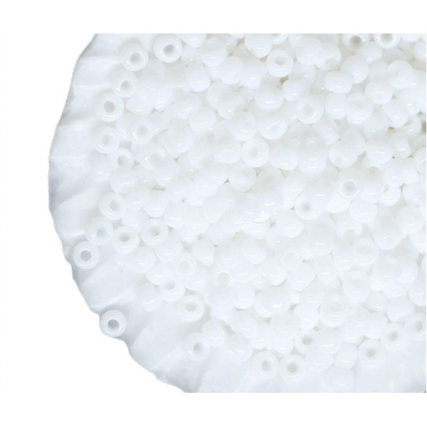 20g Opaque blanc 41 Verre Rond Japonais TOHO perles de rocaille 15/0 Tr-15-41 1.6 mm 15/0 TOHO - Photo n°1