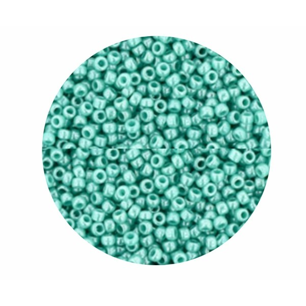 20g Opaque Lustered Turquoise 132 Verre Rond Japonais TOHO perles de rocaille 15/0 Tr-15-132 1.6 mm - Photo n°1